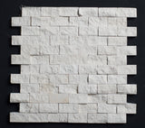 Limra Limestone 1x2 Split Face Mosaic - MosaicBros.com