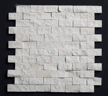 Limra Limestone 1x2 Split Face Mosaic - MosaicBros.com