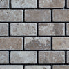 Lunar Noce Travertine 1x2 Tumbled Mosaic - MosaicBros.com