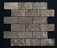 Lunar Noce Travertine 2x4 Honed and Filled Mosaic - MosaicBros.com