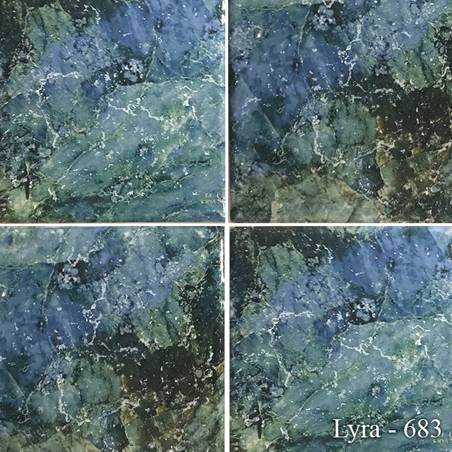 Lyra Tropicana Blue 6 x 6 Pool Tile Series