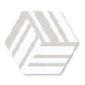 Dolomite Sandblast Beige Marble 10.24" Hexagon Waterjet Honed Mosaic Tile - MosaicBros.com