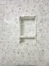PALAU Calacatta Gold, Thassos Mix Mosaic Tile - MosaicBros.com