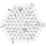 PALAU Calacatta Gold, Thassos Mix Mosaic Tile - MosaicBros.com