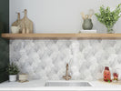 SILVIA Danba White, Shell, Glass Mix Mosaic Tile