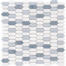 AMMOS Thassos, Blue Celeste, Azul Macauba Mix Mosaic Tile - MosaicBros.com