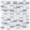 AMMOS Thassos, Blue Celeste, Azul Macauba Mix Mosaic Tile