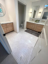 MYKONOS MERCHIA Thassos Honed Mosaic Tile - MosaicBros.com