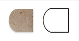 1 x 12 Honed Gold Travertine Rope Liner - MosaicBros.com