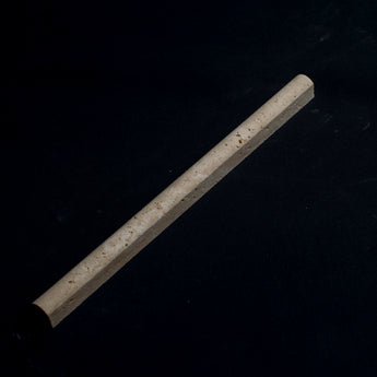 Ivory Travertine 3/4x12 Bullnose Pencil Honed and Unfilled Tile - MosaicBros.com