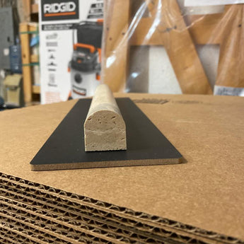 Ivory Travertine 1x12 Cane Bullnose Honed and Unfilled Tile - MosaicBros.com