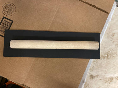 Ivory Travertine 1x12 Cane Bullnose Honed and Unfilled Tile - MosaicBros.com