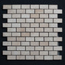 Ivory Travertine 1x2 Honed and Filled Mosaic - MosaicBros.com