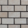 Ivory Travertine 1x2 Honed and Filled Mosaic - MosaicBros.com