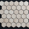 Ivory Travertine 2x2 Hexagon Honed and Filled Mosaic - MosaicBros.com