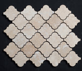 Ivory Travertine Lantern Honed and Filled Mosaic - MosaicBros.com