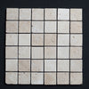 Ivory Travertine 2x2 Tumbled Mosaic - MosaicBros.com