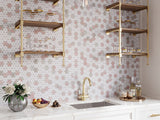 KRISTIANSAND Thassos, Norway Rose Mosaic Tile - MosaicBros.com