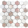 TROMSO Thassos, Norway Rose Mosaic Tile - MosaicBros.com