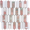 BERGEN Thassos, Norway Rose Mosaic Tile - MosaicBros.com