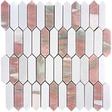 BERGEN Thassos, Norway Rose Mosaic Tile - MosaicBros.com