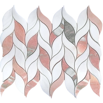 LOFOTEN Thassos, Norway Rose Mosaic Tile - MosaicBros.com