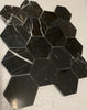 Nero Marquina Marble 3x3 Hexagon Honed Mosaic - MosaicBros.com