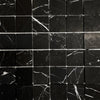 Nero Marquina Marble 2x2 Honed Mosaic - MosaicBros.com