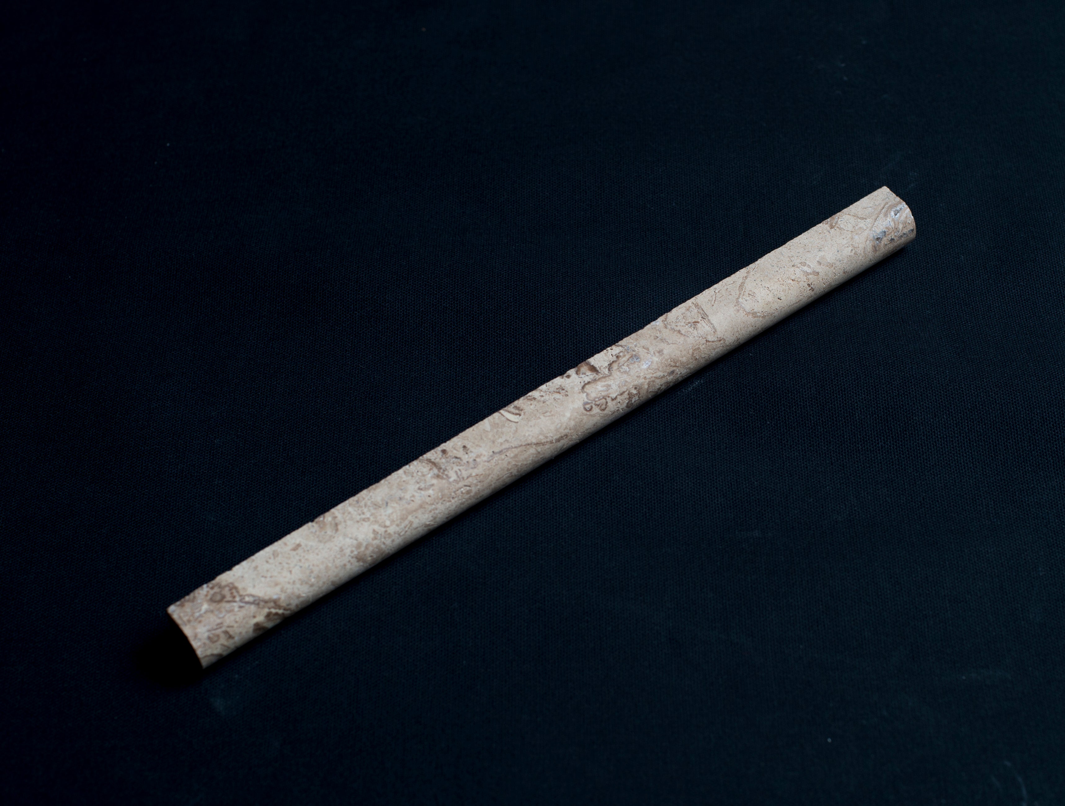 Unfilled Lunar Noce Travertine 3/4x12 Bullnose Pencil Honed and Unfilled ...