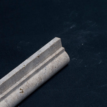 Lunar Noce Travertine 2x12 Ogee Edge Honed and Unfilled - MosaicBros.com