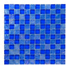 Crystal Aqua Osaka Deep Blue 1x1 Glass Mosaic Tile