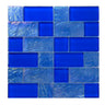 Crystal Aqua Osaka Deep Blue Multangular Glass Mosaic Tile - MosaicBros.com