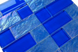 Crystal Aqua Osaka Deep Blue Multangular Glass Mosaic Tile - MosaicBros.com