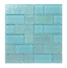 Crystal Aqua Osaka Maldives Green Multangular Glass Mosaic Tile