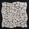 Ivory Travertine Pebbles Tumbled Mosaic - MosaicBros.com