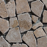 Lunar Noce Travertine Pebble Tumbled Mosaic - MosaicBros.com