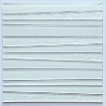 Cloud Stripes Marble Glass Mosaic Tile - MosaicBros.com