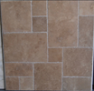 Noce Travertine Brushed and Chiseled Versailles Pattern Tile (French Pattern) - MosaicBros.com