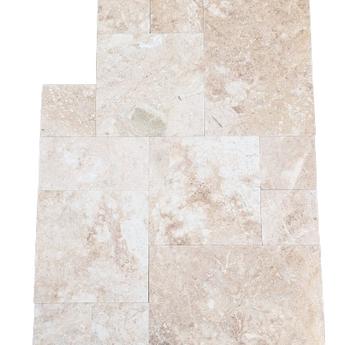 Cappuccino Marble Straight Edge Polished French Pattern Tile (Versailles Pattern) - MosaicBros.com