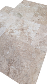 Cappuccino Marble Straight Edge Polished French Pattern Tile (Versailles Pattern) - MosaicBros.com