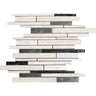 Stainless Steel Glass and Haisa Marble Combination Glass Mosaic Tile - MosaicBros.com
