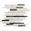 Stainless Steel Glass and Haisa Marble Combination Glass Mosaic Tile - MosaicBros.com