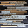 Glossy and Frosted Glass Combination Glass Mosaic Tile - MosaicBros.com