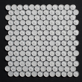 Cloud Penny Round Bubble Glass Mosaic Tile - MosaicBros.com