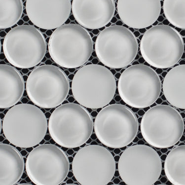 Cloud Penny Round Bubble Glass Mosaic Tile - MosaicBros.com