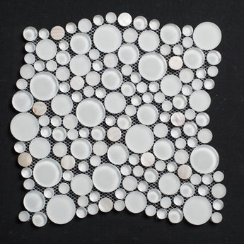 Cloud Random Sizes Bubble Glass Mosaic Tile - MosaicBros.com