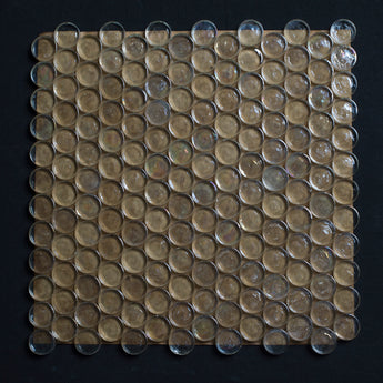 Clear Penny Round Sizes Bubble Glass Mosaic Tile - MosaicBros.com