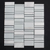 Cloud and White Random Sizes Rectangle Marble Glass Mosaic Tile - MosaicBros.com