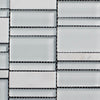 Cloud and White Random Sizes Rectangle Marble Glass Mosaic Tile - MosaicBros.com