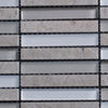 Glossy Glass and Haisa Marble Combination Glass Mosaic Tile - MosaicBros.com